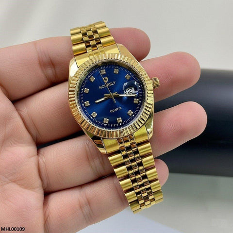 MHL00109 HWR Round Blue Dial Men's Watch - MHL