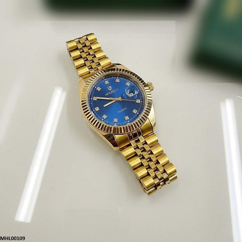 MHL00109 HWR Round Blue Dial Men's Watch - MHL