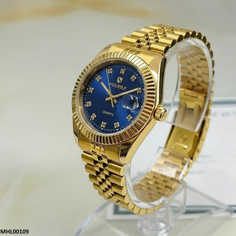 MHL00109 HWR Round Blue Dial Men's Watch - MHL