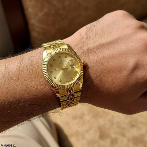 MHL00111 HWR Round Champagne Dial Men's Watch - MHL