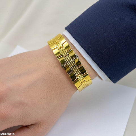 MHL00116 HWR Round Stone Texture Dial Men's Watch - MHL