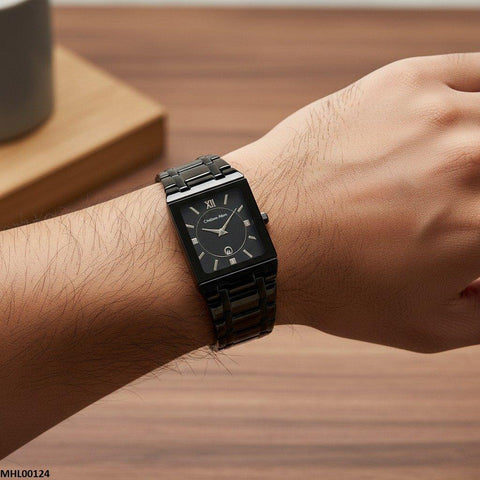 MHL00124 HWR Rectangle Black Dial Men's Watch - MHL
