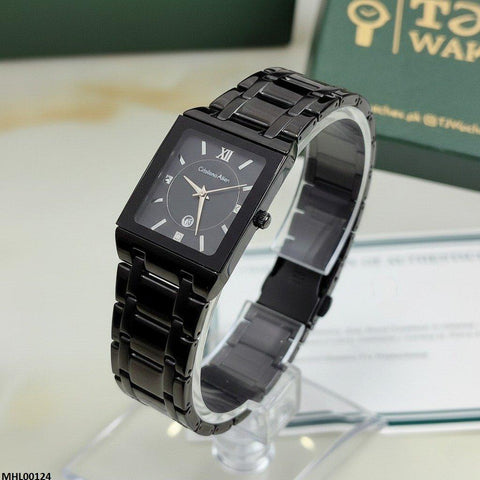 MHL00124 HWR Rectangle Black Dial Men's Watch - MHL