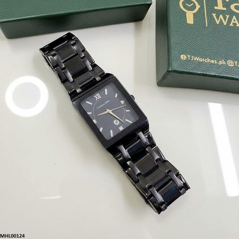 MHL00124 HWR Rectangle Black Dial Men's Watch - MHL