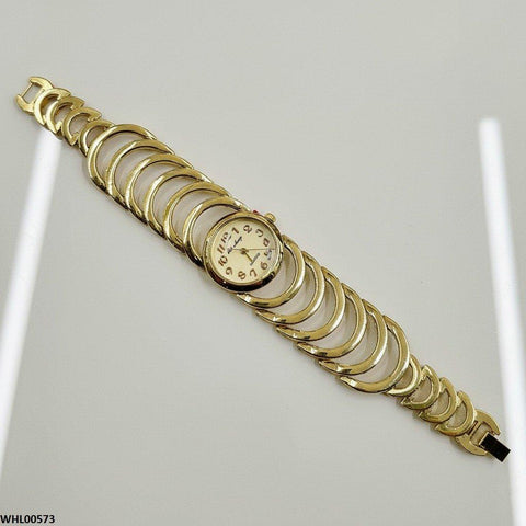 WHL00573 HWR Round Link Chain Bracelet Women's Watch - WHL