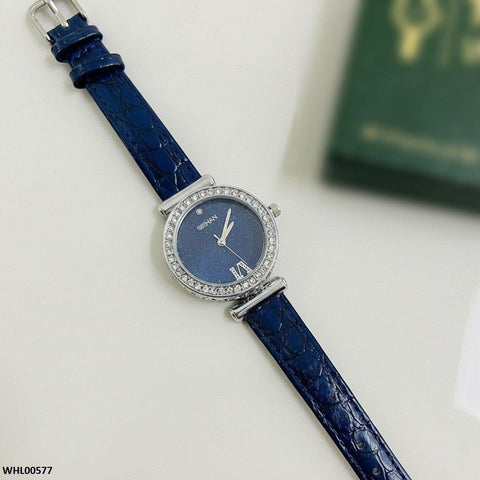 WHL00577 HWR Round Blue Dial Women's Watch - WHL