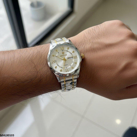 MHL00103 HWR Fashionable Round Dial Men's Watch - MHL