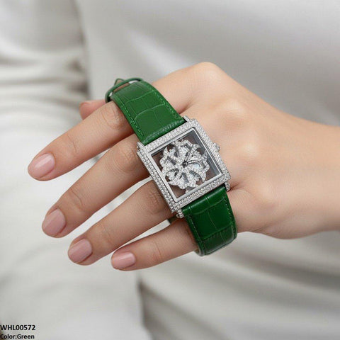 WHL00572 HWR Square Spinning Dial Women's  Watch - WHL