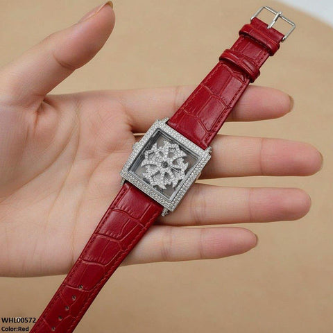 WHL00572 HWR Square Spinning Dial Women's  Watch - WHL