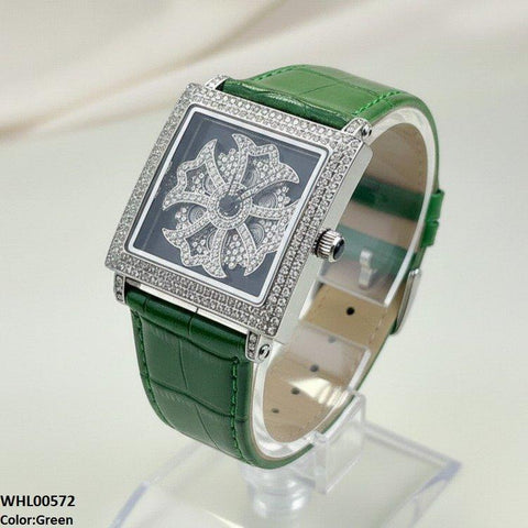WHL00572 HWR Square Spinning Dial Women's  Watch - WHL