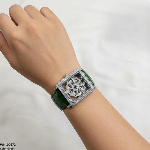 WHL00572 HWR Square Spinning Dial Women's  Watch - WHL
