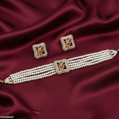 PCKH00267 MZM Marquise Leaf Choker Set - PCKH