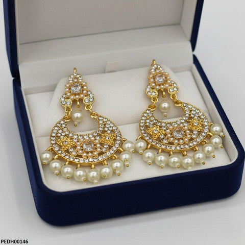 PEDH00146 MZM Moon Drop Earrings - PEDH