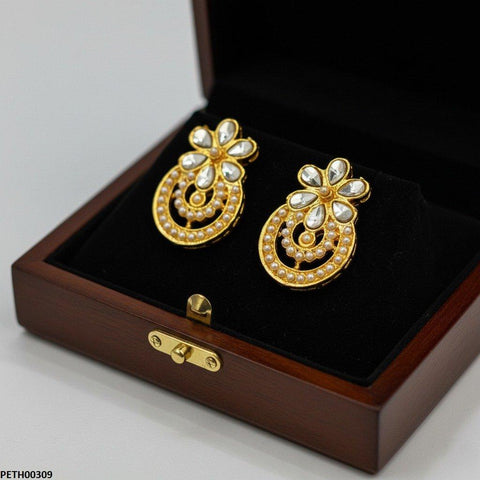 PETH00309 MZM Pearl Flower Tops Pair - PETH