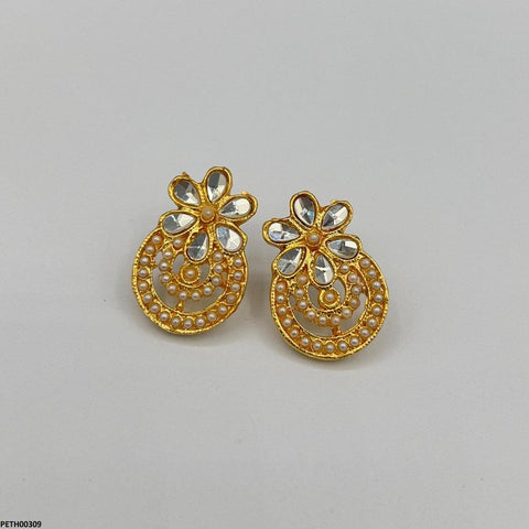 PETH00309 MZM Pearl Flower Tops Pair - PETH