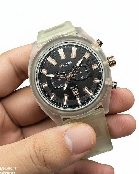 MHL00147 IWA Round Double Digital Dial Sports Men's Watch - MHL