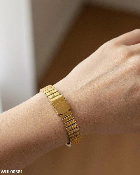 WHL00581 IWA Rectangle Blue Bezel Dial Couple Watch - WHL