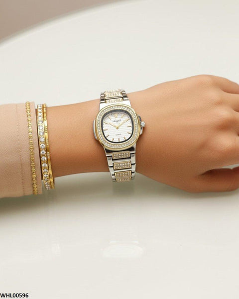 WHL00596 HWR Round Tow-Tone Women's Watch - WHL