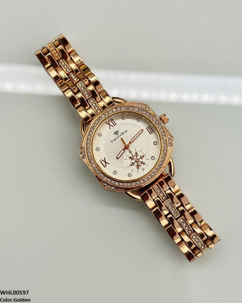 WHL00597 HWR Round Rhinestone Women's Watch - WHL
