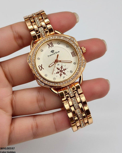 WHL00597 HWR Round Rhinestone Women's Watch - WHL