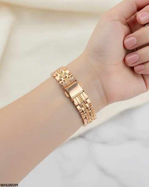 WHL00599 HWR Round Rhinestone Women's Watch - WHL