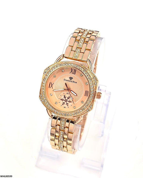 WHL00599 HWR Round Rhinestone Women's Watch - WHL