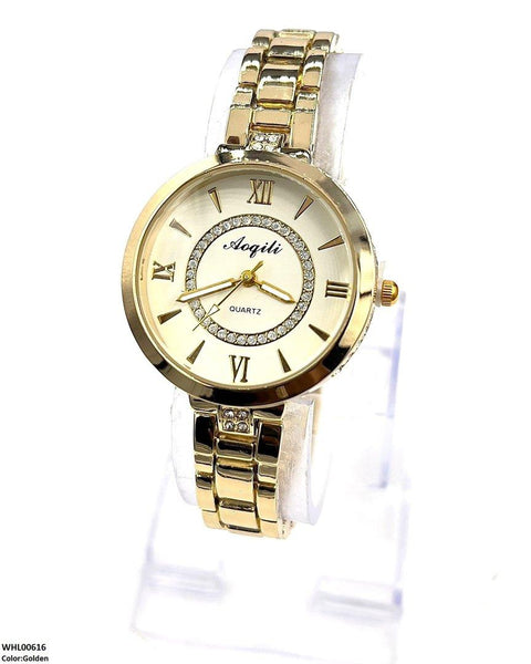 WHL00616 HWR Double Round Stone Women's Watch - WHL