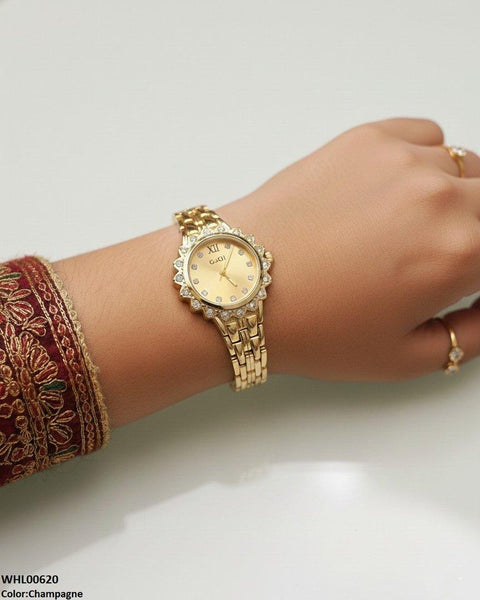 WHL00620 HWR Flower Round Dial Women's Watch - WHL