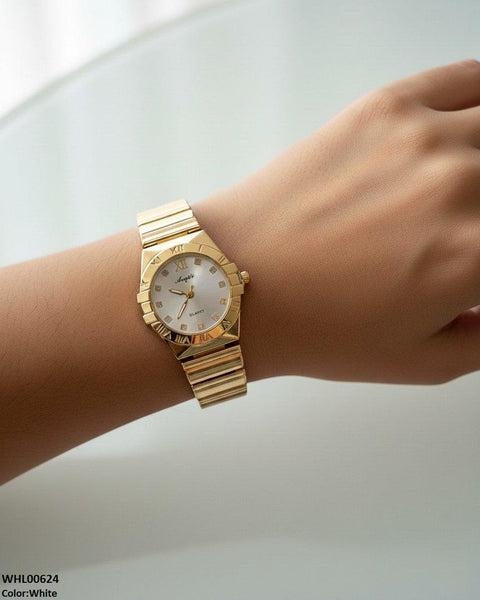 WHL00624 HWR Round Stone Dial  Women's Watch - WHL