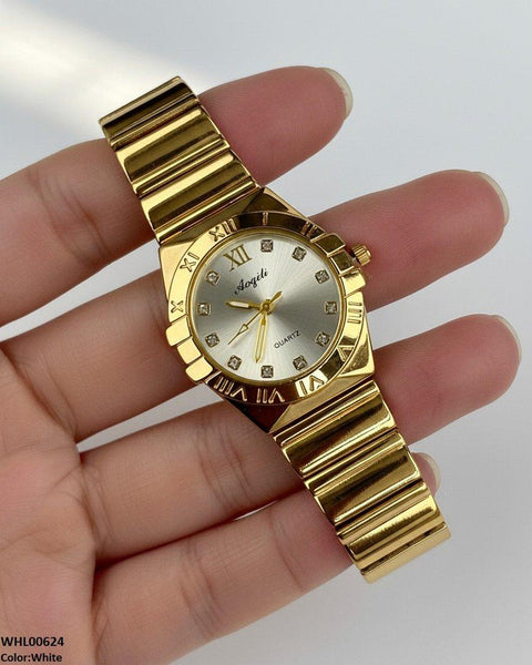 WHL00624 HWR Round Stone Dial  Women's Watch - WHL