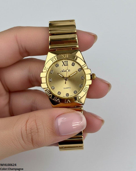 WHL00624 HWR Round Stone Dial  Women's Watch - WHL