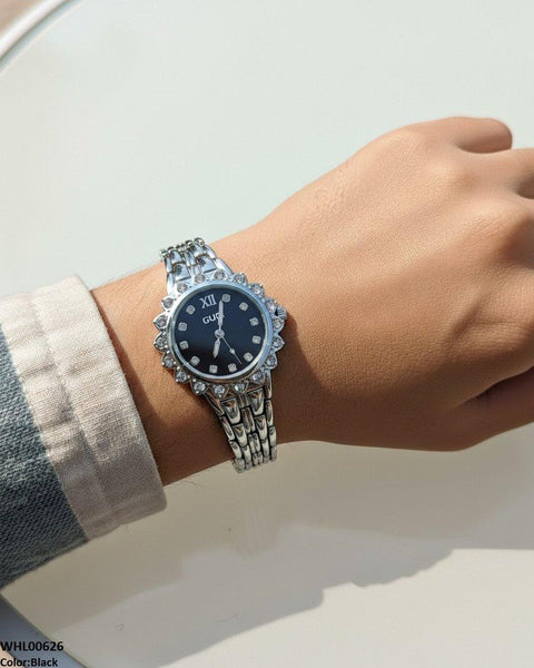 WHL00626 HWR Round Stone Dial Women's Watch - WHL