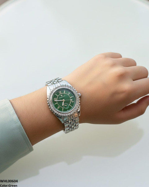 WHL00604 HWR Round Number's Dial Women's Watch - WHL