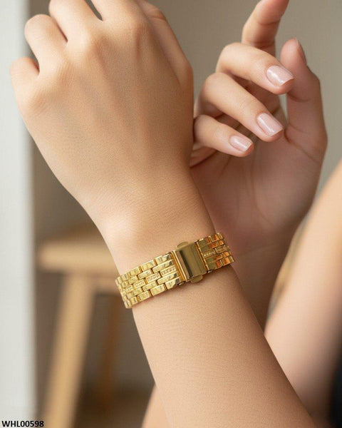 WHL00598 HWR Round Rhinestone Women's Watch - WHL