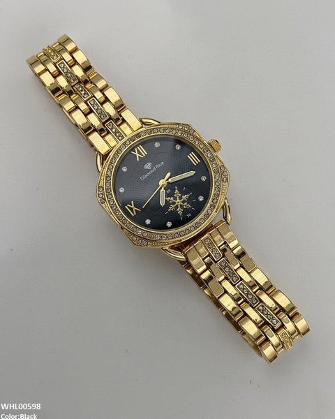 WHL00598 HWR Round Rhinestone Women's Watch - WHL
