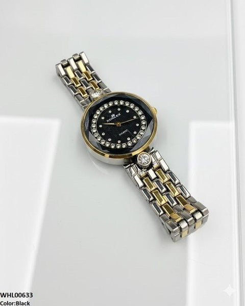 WHL00633 ZWA Round Rhinestone Dial Women's Watch - WHL