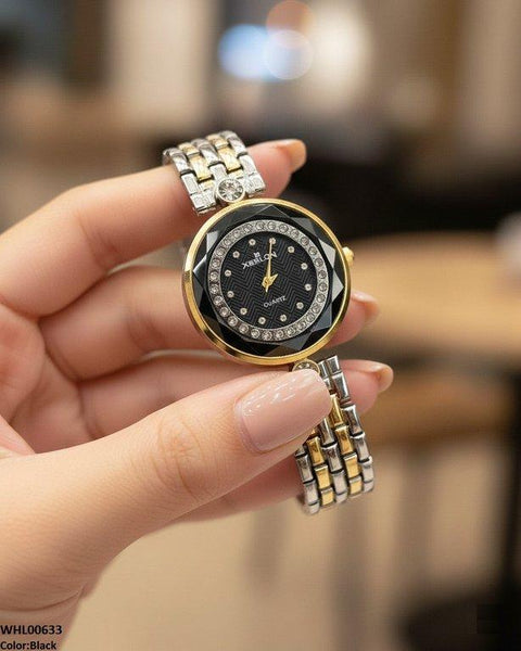 WHL00633 ZWA Round Rhinestone Dial Women's Watch - WHL