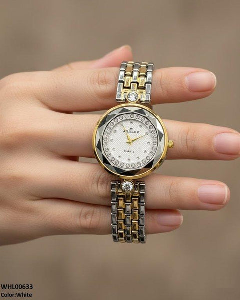 WHL00633 ZWA Round Rhinestone Dial Women's Watch - WHL