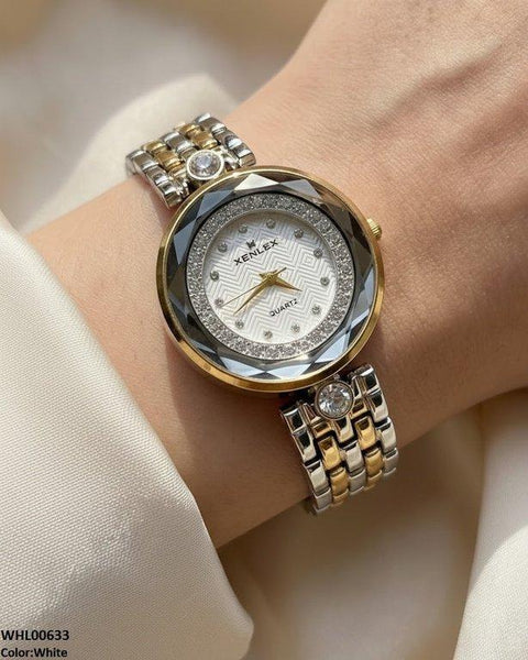 WHL00633 ZWA Round Rhinestone Dial Women's Watch - WHL