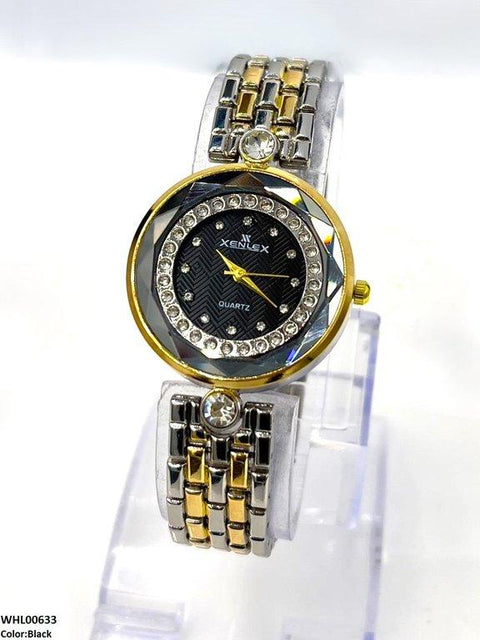 WHL00633 ZWA Round Rhinestone Dial Women's Watch - WHL
