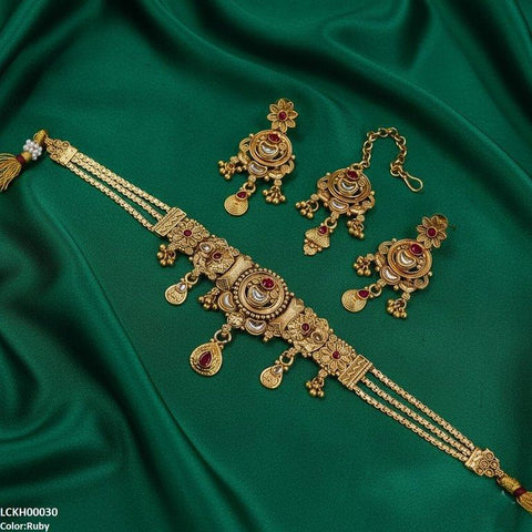 LCKH00030 ANI Moon Flower Choker Set - LCKH