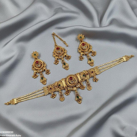 LCKH00030 ANI Moon Flower Choker Set - LCKH