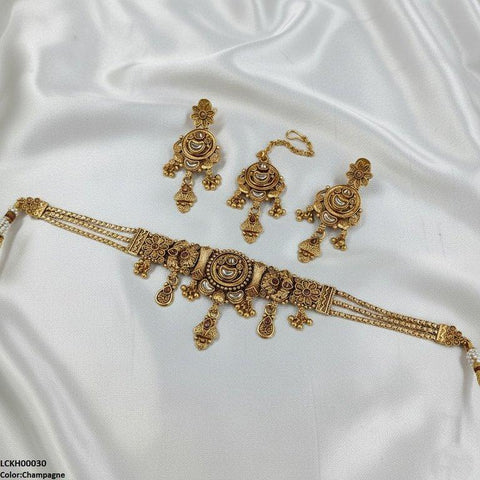 LCKH00030 ANI Moon Flower Choker Set - LCKH