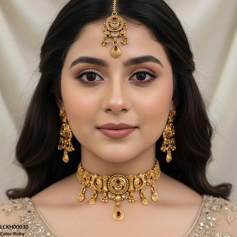 LCKH00030 ANI Moon Flower Choker Set - LCKH