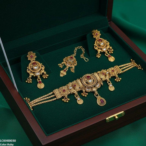 LCKH00030 ANI Moon Flower Choker Set - LCKH