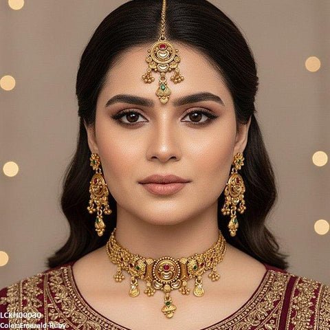 LCKH00030 ANI Moon Flower Choker Set - LCKH