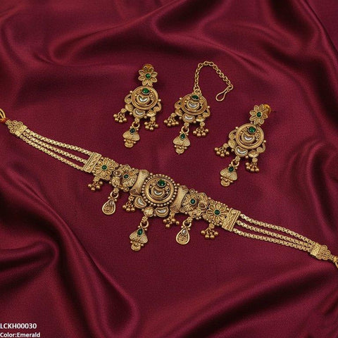 LCKH00030 ANI Moon Flower Choker Set - LCKH