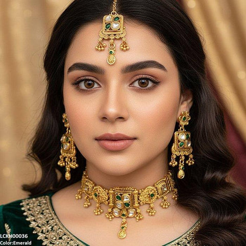 LCKH00036 ANI Tear Flower Drop Choker Set - LCKH