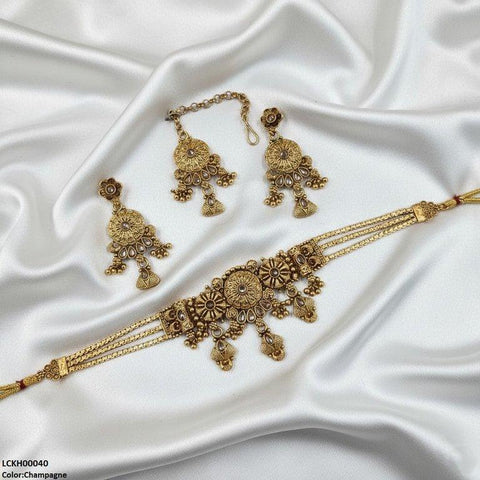 LCKH00040 ANI Flower/Tear Drop Choker Set - LCKH