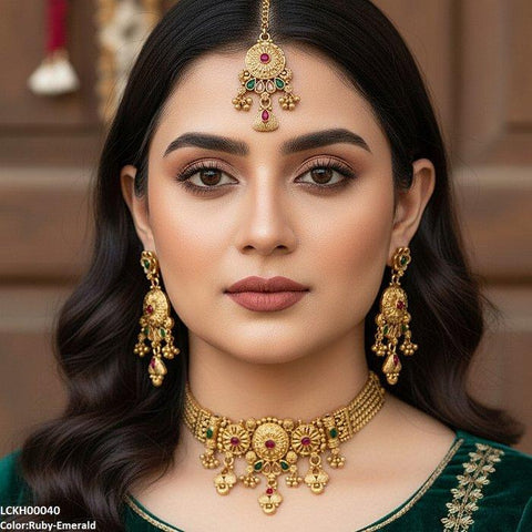 LCKH00040 ANI Flower/Tear Drop Choker Set - LCKH